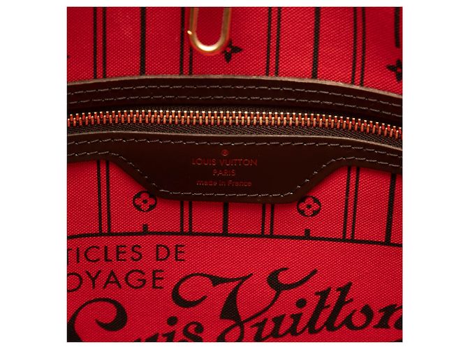 Louis Vuitton Brown Damier Ebene Neverfull MM Marrom - vista 5