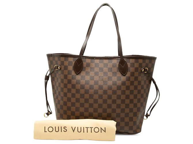 Louis Vuitton Brown Damier Ebene Neverfull MM Marrom - vista 7