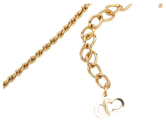 Autre Marque Collana con pendente Dior Gold placcata in oro logo CD D'oro - vista 5