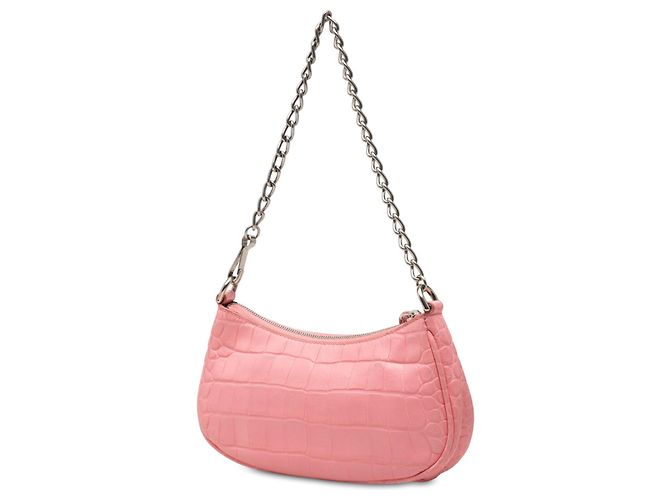 Balenciaga Mini Le Cagole Motocross in pelle goffrata rosa - vista 2