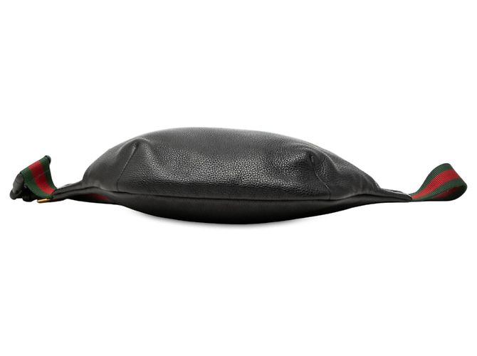 Borsa cintura Gucci in pelle nera con logo Web Nero - vista 3