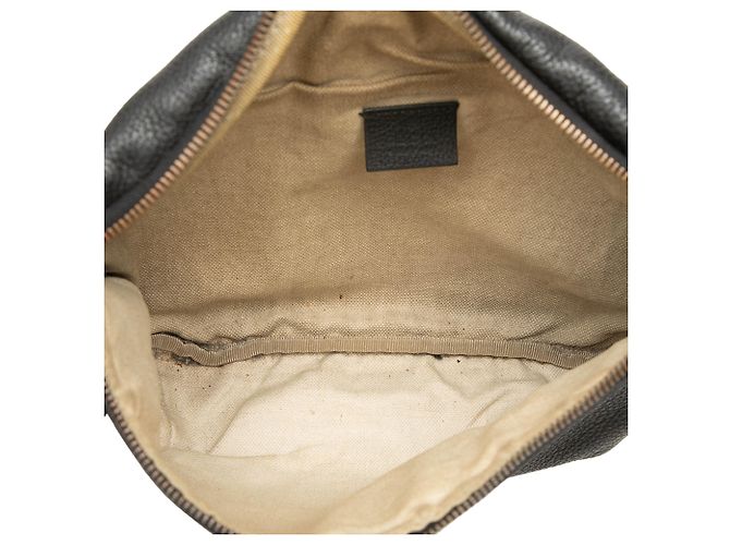 Borsa cintura Gucci in pelle nera con logo Web Nero - vista 4