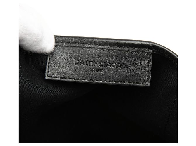 Balenciaga Cabas Tote M em lona branca e azul marinho Branco - vista 5