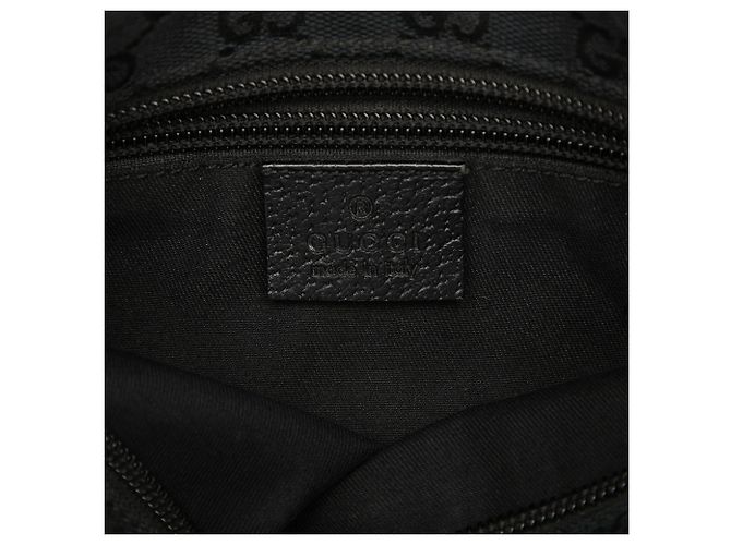 Borsa a tracolla Gucci in tela GG nera con fascia Web Nero - vista 5