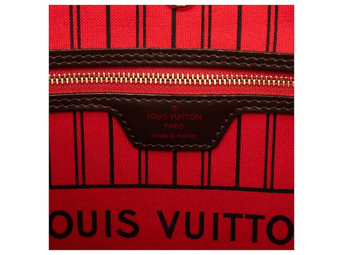 Louis Vuitton Brown Damier Ebene Neverfull MM Marrom - vista 5