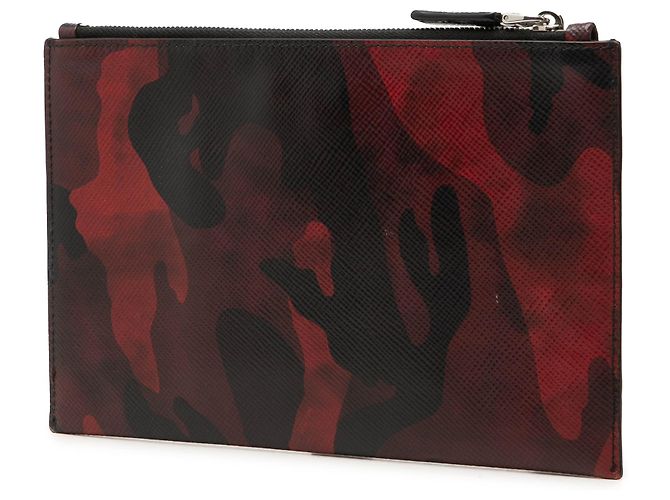 Saffiano Prada Red Tessuto Camouflage Clutch Rot - Ansicht 2
