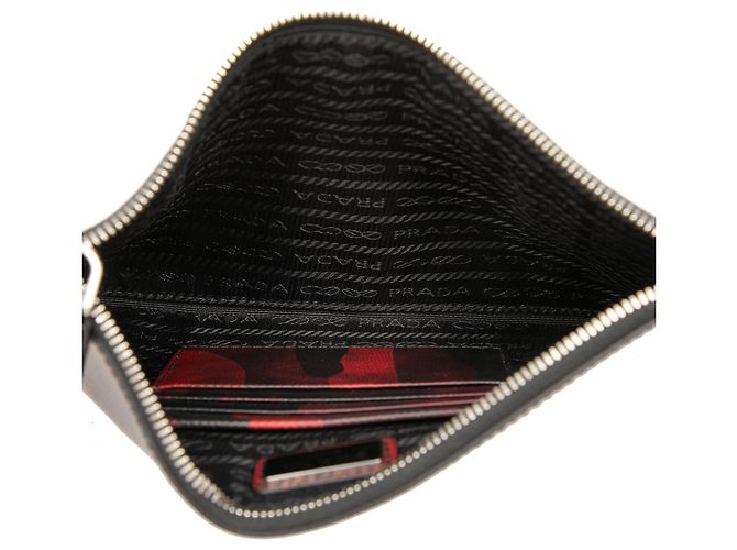 Saffiano Prada Red Tessuto Camouflage Clutch Rot - Ansicht 4