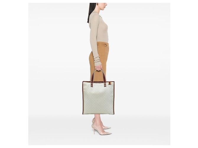 Tote Gucci White GG Supreme Web - vista 6