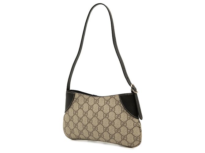 Borsa a tracolla Gucci Small GG Supreme Emblem Beige - vista 2