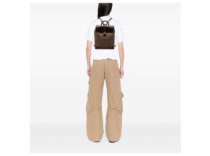 Louis Vuitton Brown Damier Ebene Soho Marrom - vista 9