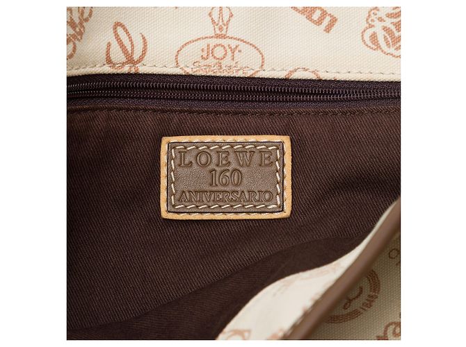 LOEWE Beige 160th Anniversary Canvas Tote mit Wildleder-Besatz - Ansicht 5
