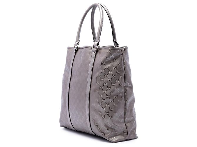 Gucci Joy Vertical Tote Grau GG Print Braun - Ansicht 2