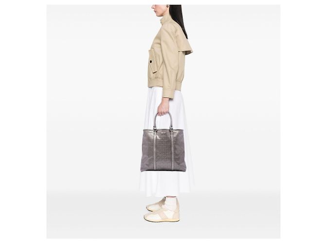 Gucci Joy Vertical Tote Grau GG Print Braun - Ansicht 6