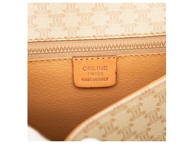 Céline Celine Beige Macadam Coated Canvas Crossbody-Tasche - Ansicht 5
