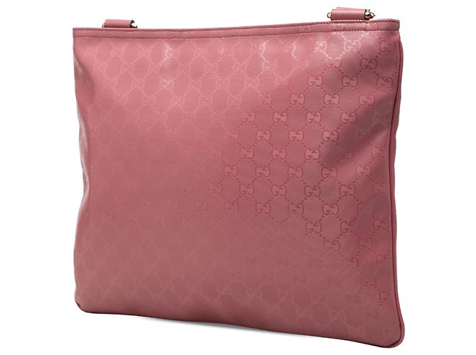 Gucci Borsa a Tracolla Rosa Stampa GG - vista 2