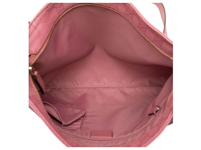 Gucci Borsa a Tracolla Rosa Stampa GG - vista 4