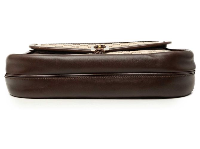 Gucci Handtasche aus beigem GG Canvas mit Tragegriff - Ansicht 3