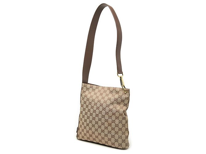 Borsa a tracolla Gucci in tela GG beige - vista 2
