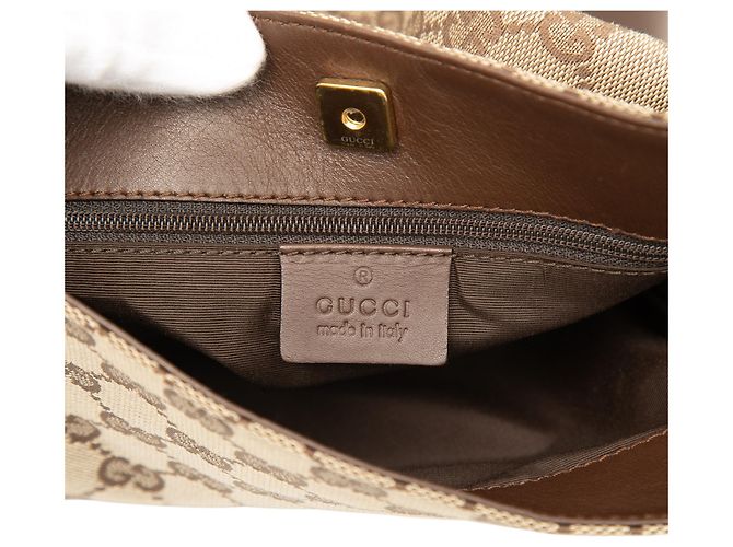 Borsa a tracolla Gucci in tela GG beige - vista 5