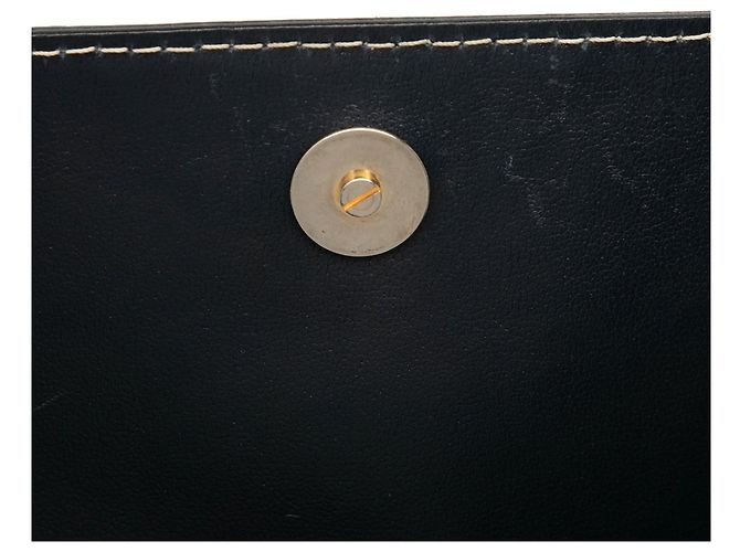 Autre Marque Saint Laurent Black Leather Y Cutout Flap Crossbody Nero - vista 6