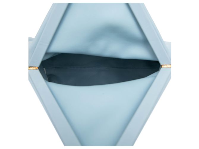 Clutch angular BV Trine de piel azul Bottega Veneta Azul claro - vista 4