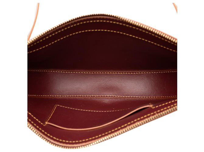 Burberry Red Mini Leather Olympia Crossbody Rosso Bordò - vista 4