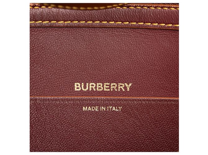 Burberry Red Mini Leather Olympia Crossbody Rosso Bordò - vista 5