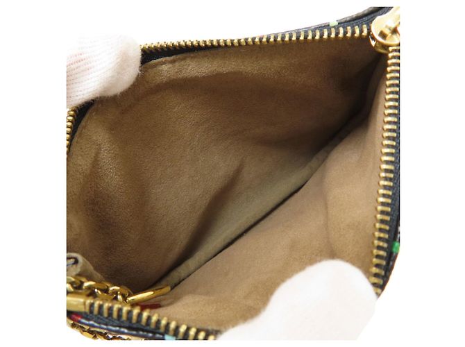 Louis Vuitton M60031 Pochette MM Coin Case Nero Multicolore - vista 4