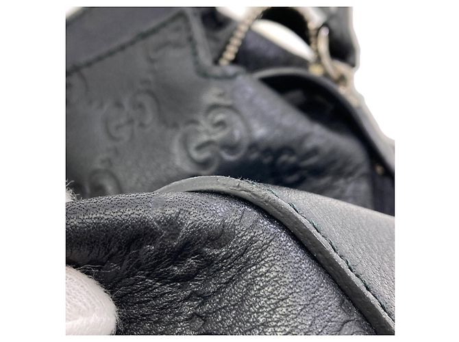 Bamboo Gucci 355772 Leder Tote Bag Schwarz - Ansicht 10