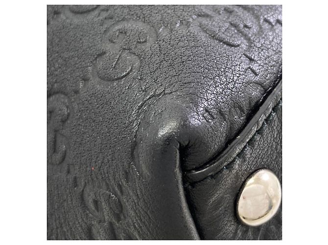 Bamboo Gucci 355772 Leder Tote Bag Schwarz - Ansicht 13