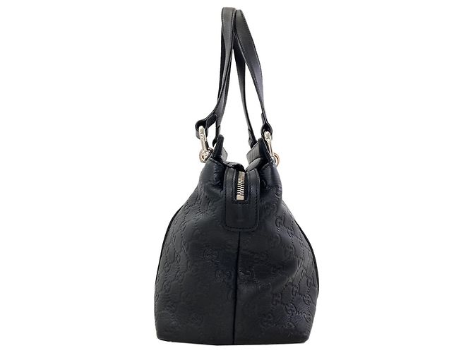 Bamboo Gucci 355772 Leder Tote Bag Schwarz - Ansicht 3
