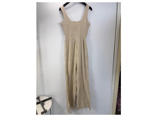Autre Marque Brave Soul London Mono de algodón beige - vista 3