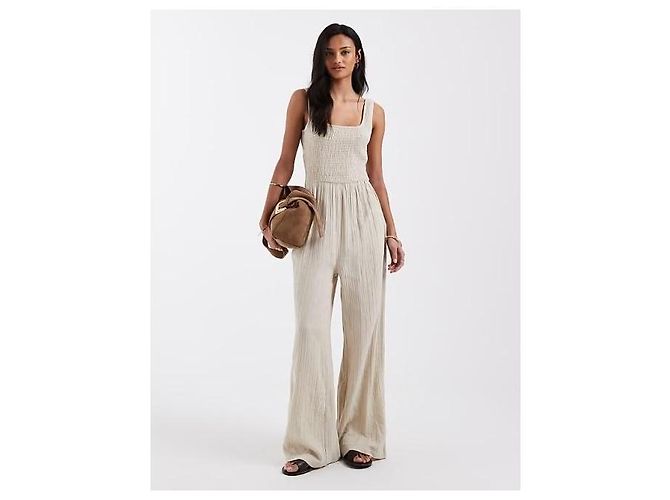 Autre Marque Brave Soul London Mono de algodón beige - vista 5