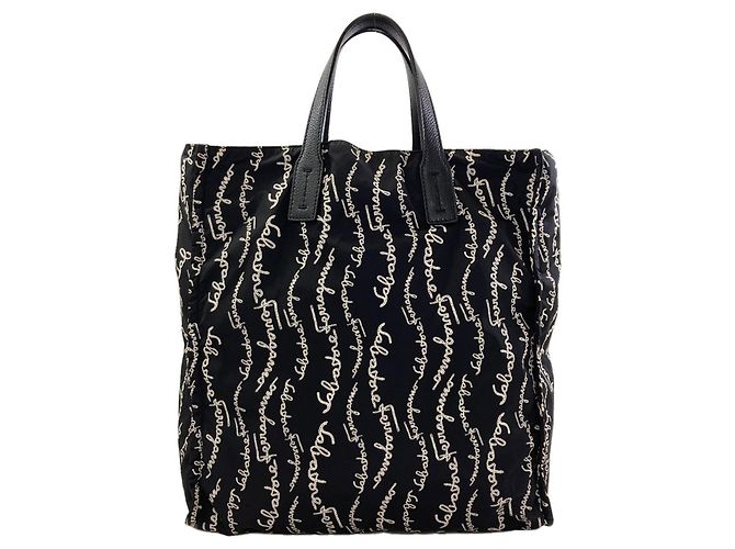 Borsa Salvatore Ferragamo in nylon nero - vista 2