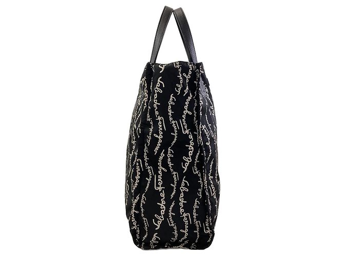 Borsa Salvatore Ferragamo in nylon nero - vista 3