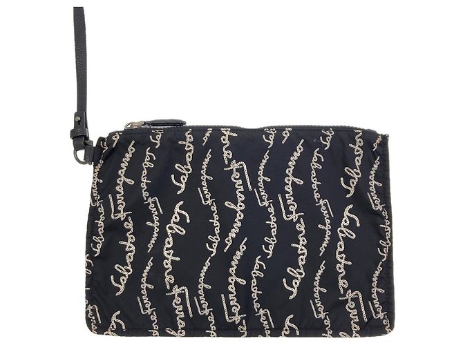 Borsa Salvatore Ferragamo in nylon nero - vista 7