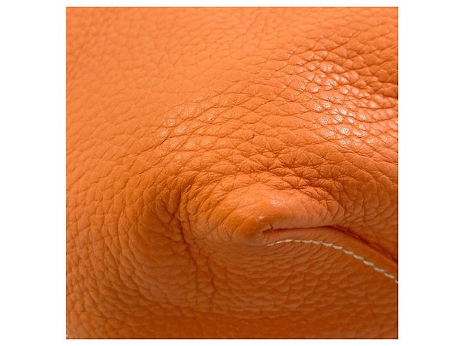 Hermès Saco Tote Hermes Double Sens 36 Laranja Amarelo - vista 13