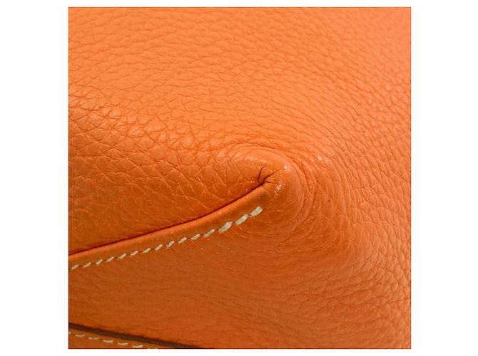 Hermès Saco Tote Hermes Double Sens 36 Laranja Amarelo - vista 14