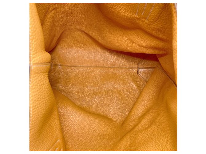 Hermès Saco Tote Hermes Double Sens 36 Laranja Amarelo - vista 6