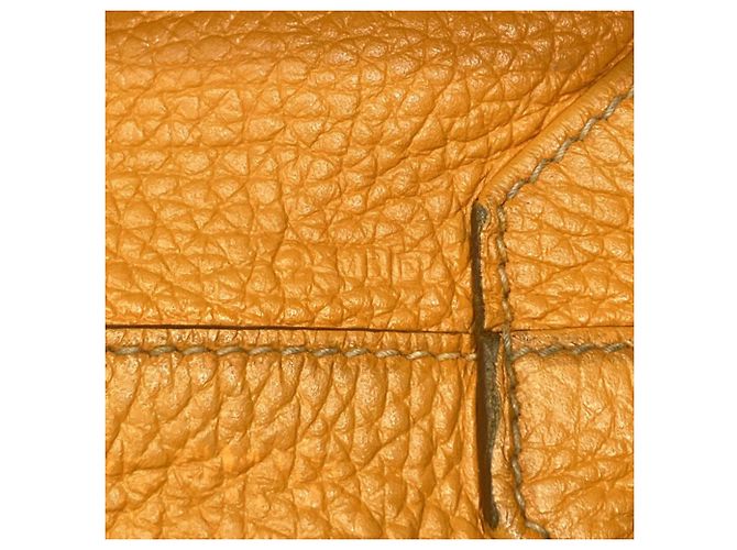 Hermès Saco Tote Hermes Double Sens 36 Laranja Amarelo - vista 8