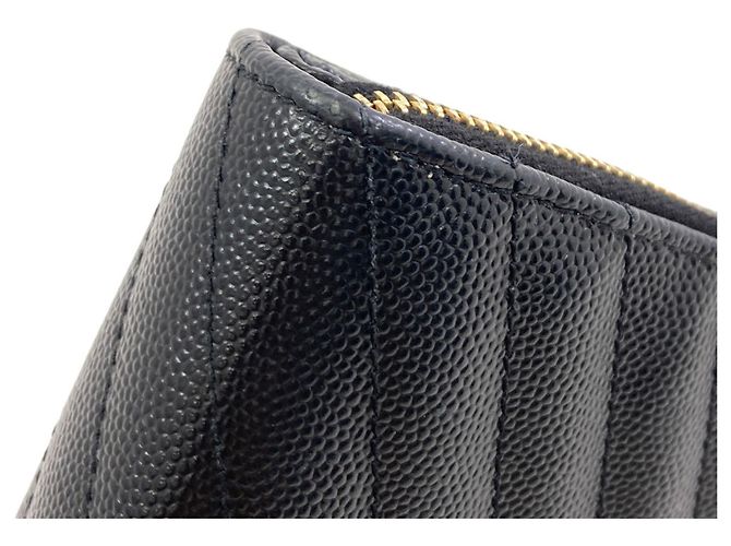 Autre Marque Cartera bi-fold de piel Saint Laurent Cassandra Negro - vista 10