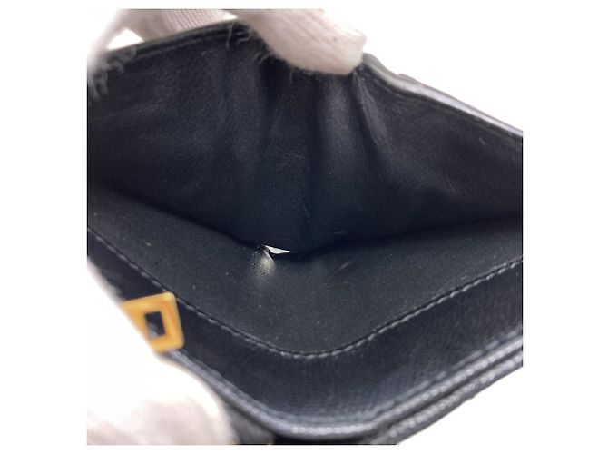 Autre Marque Cartera bi-fold de piel Saint Laurent Cassandra Negro - vista 5