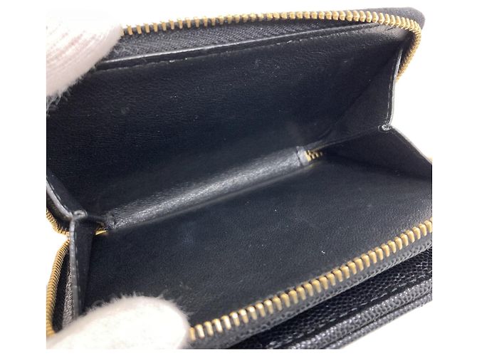 Autre Marque Cartera bi-fold de piel Saint Laurent Cassandra Negro - vista 6