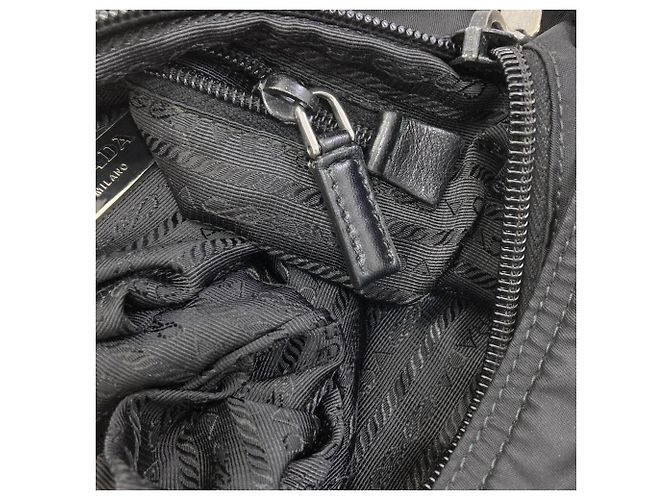 Prada BT0715 Logo Hardware Shoulder Bag Black - view 10