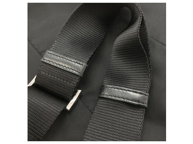 Prada BT0715 Logo Hardware Shoulder Bag Black - view 13