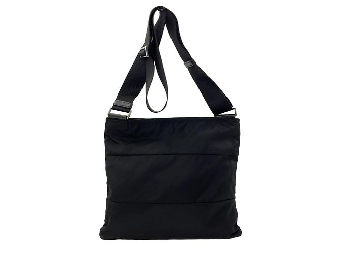 Prada BT0715 Logo Hardware Shoulder Bag Black - view 2