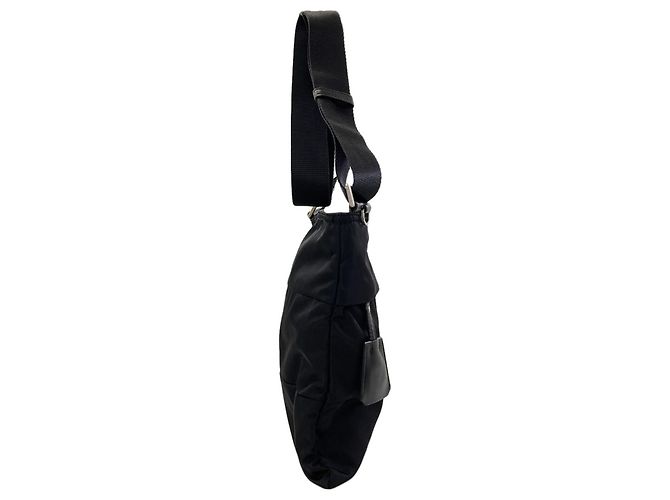 Prada BT0715 Logo Hardware Shoulder Bag Black - view 3