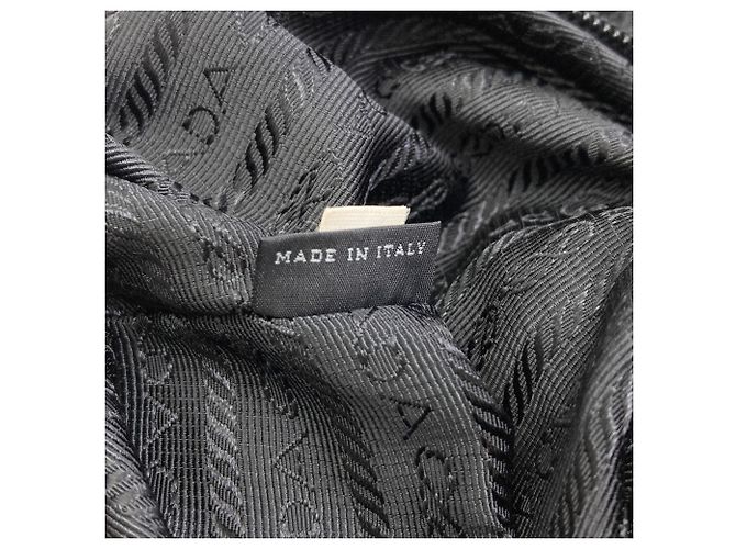 Prada BT0715 Logo Hardware Shoulder Bag Black - view 7
