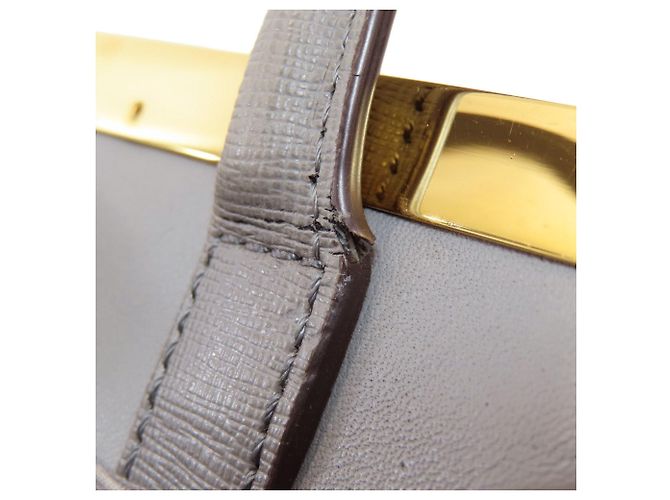 Fendi 2Jours 2-Way Handtasche aus grauem Leder - Ansicht 19