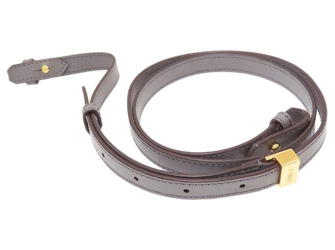 Fendi 2Jours 2-Way Handtasche aus grauem Leder - Ansicht 7